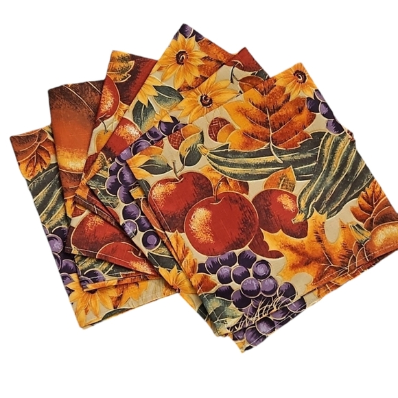 Other - Fall Harvest Dinner Napkins Set Of 6